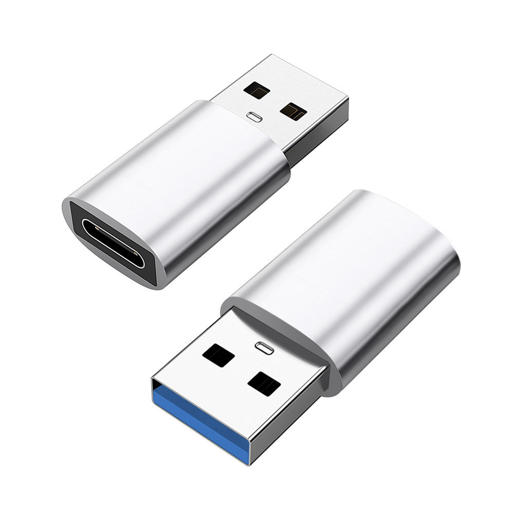 Mâle argenté d'USB3.0 A à la femelle de TypeC