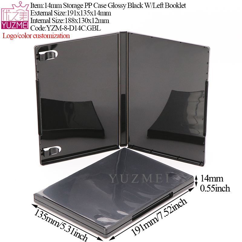 14mm Storage PP Case W/Left Booklet Black
