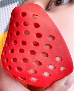 黑色红色硅胶面具封面月面具面具角色扮演道具脸壳 - Product Image 4