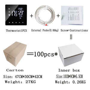 <strong>Temperature</strong> <strong>Control</strong> Touch Screen Digital Room Thermostat Ip20 Ntc <strong>Sensor</strong> 86*86*14mm Size - Product Image 2