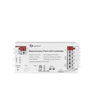 Gledopto <span class=keywords><strong>2025</strong></span> Hot đơn sắc pixel Led điều khiển 7 hiệu ứng động 2.4 Gam RF <span class=keywords><strong>DC5</strong></span>-<span class=keywords><strong>24V</strong></span> điều khiển từ xa Dimmer tự động hóa nhà - Product Image 1