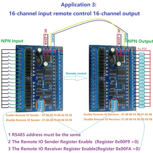 N4D3E16 DC 12V 24V16入力16出力RS485リモートコントロールスイッチPLCI/O拡張ボード036616ModbusRTUモジュール - Product Image 2