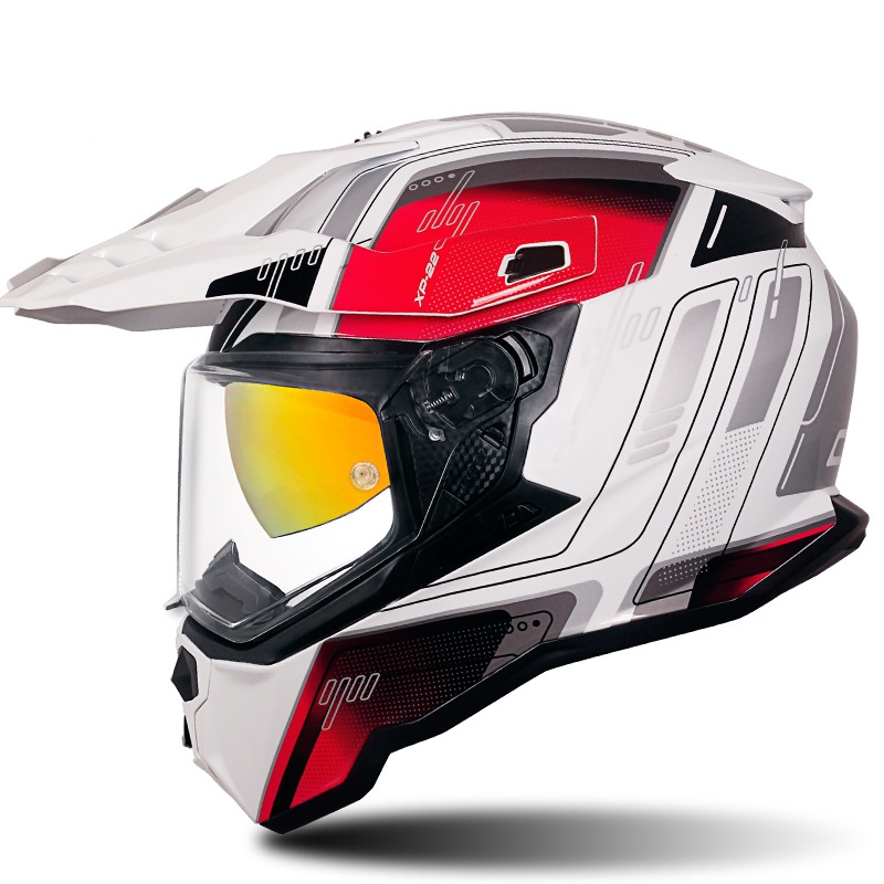White Red Eola with Transparent Visor