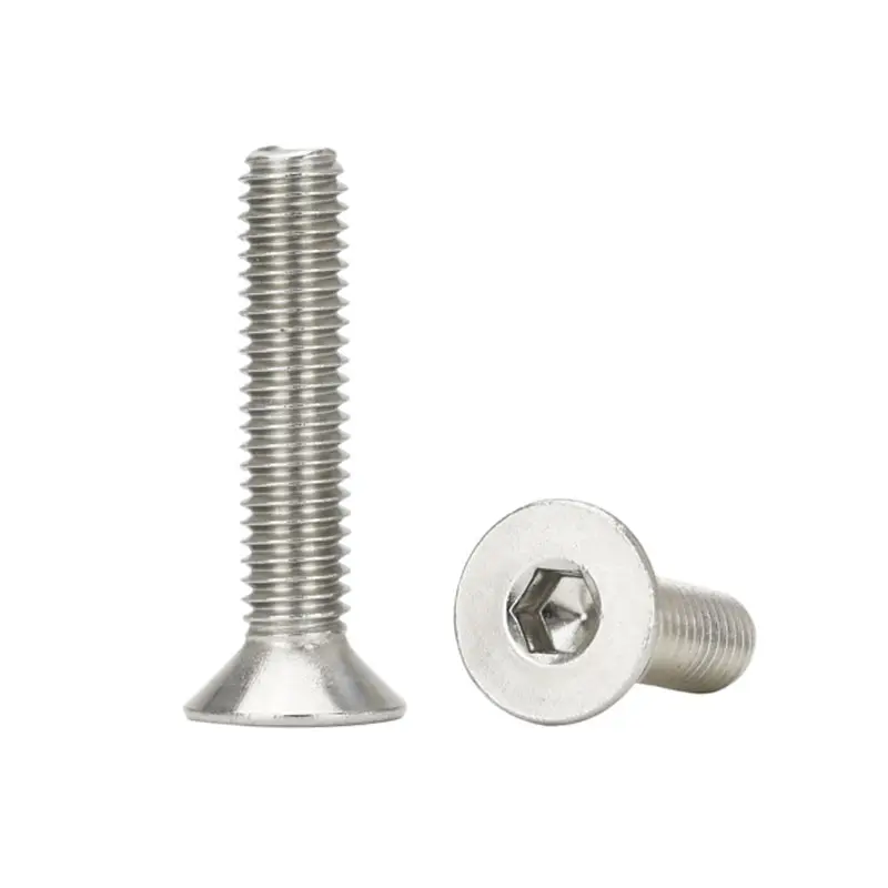 Fastener manufacturers 304 stainless steel Din7991 M3-m16 countersunk head hexagon socket screw Hex socket flat head screw