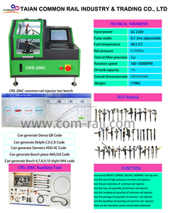 Banco di prova comune su rotaia CRS-206C di alta qualità banco di prova elettronico per iniezione di carburante iniettore Diesel test macchina QR code tester - Product Image 5