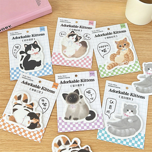 Cute Kitten Special-<strong>Shape</strong> Sticky <strong>Notes</strong> Meow Family Series Sticker for Hand Accounts School Stationery Use Made Quality <strong>Paper</strong> - Product Image 3