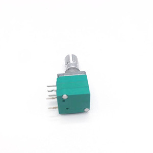 9mm Square Rotary <strong>Potentiometer</strong> with Switch 5 Pin 10K <strong>Potentiometer</strong> with Spline Shaft for Audio Amplifier - Product Image 4