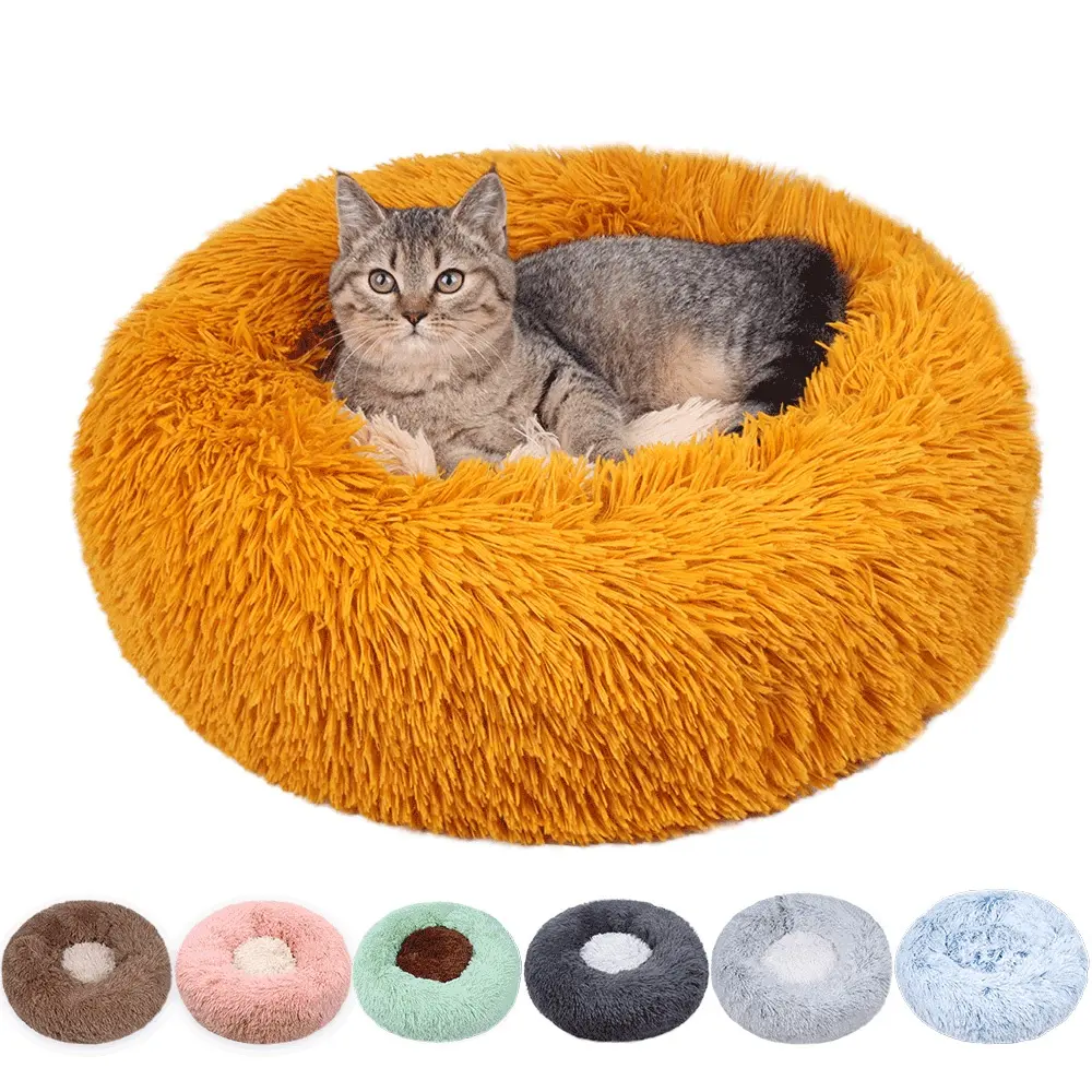 Cama de luxo grande para cachorros e gatos, cama acolchoada fofa e macia para animais de estimação