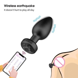Sıcak app uzaktan kumanda silikon yumuşak silikon anal popo fiş masaj vibratör erkek prostat erotik kurşun vibratör - Product Image 1