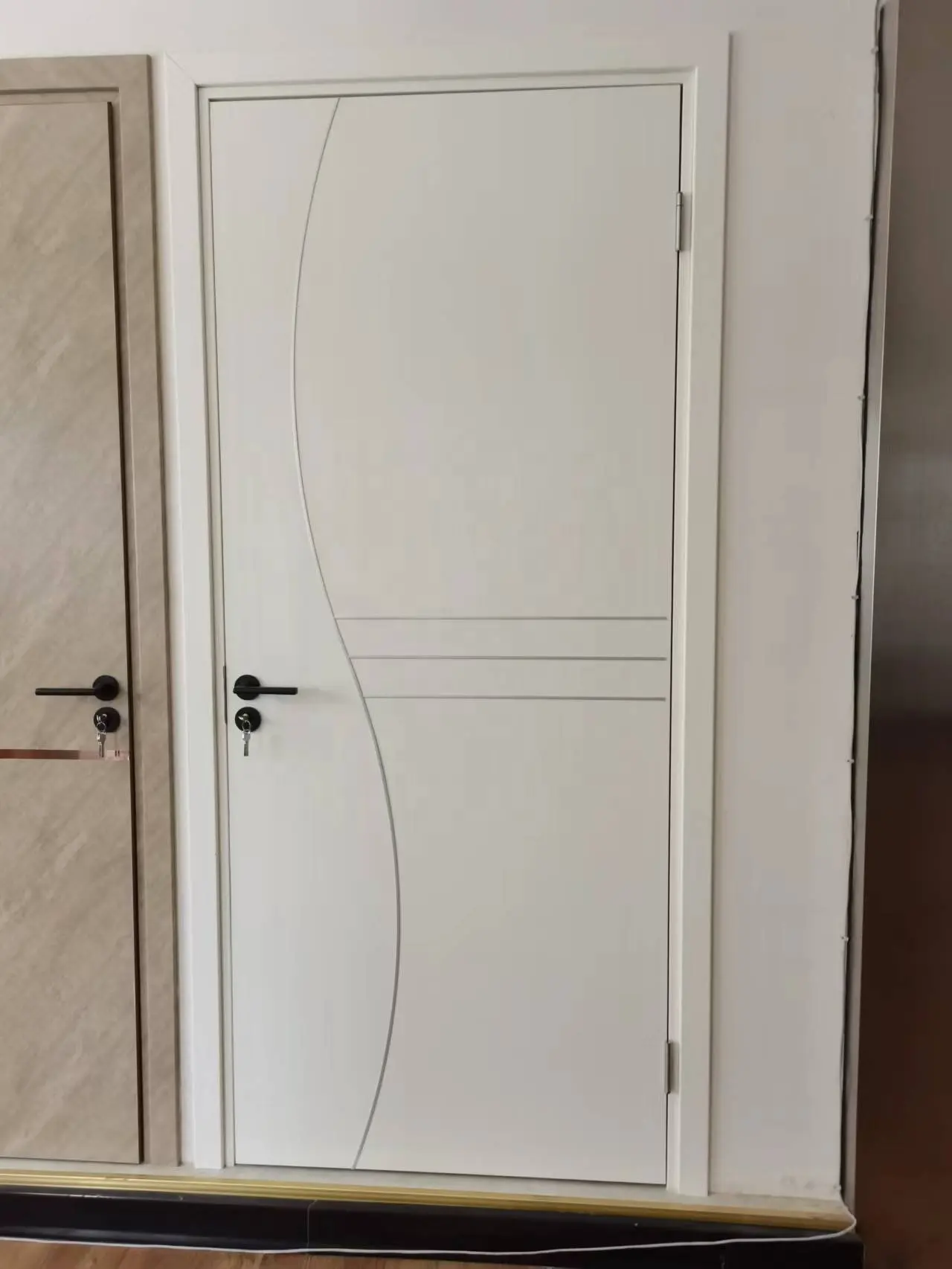 pvc bathroom house door skin panels waterproof interior WPC door