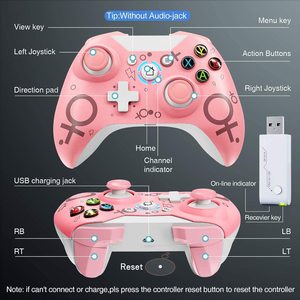 แผ่นเกมไร้สาย2.4G,จอยสติ๊ก Mando Manette สำหรับ Microsoft Xboxes One ตัวควบคุม Windows PC PS3 - Product Image 4