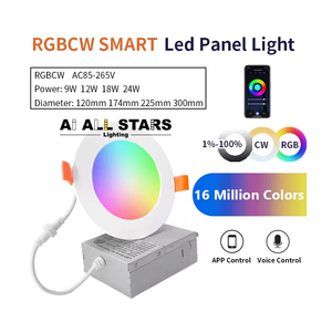 Akıllı ince gömme poalexa ışıklı saksı Alexa 6IN RGBCW tarafından WIFI APP ses kontrolü LED Panel AYDINLATMA Alexa Google ev ile uyumlu - Product Image 2