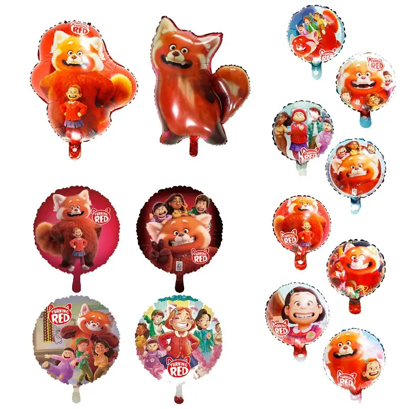 Turning Red Cartoon Character Foil Girl Bear Balloons Children Birthday Party Decoration Supplies Ballons