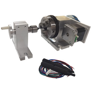 Portabrocas de 3 mordazas 4:1 CNC, Portabrocas giratorio de 4 ejes, mesa giratoria CNC de 4 ejes para enrutador CNC - Product Image 1