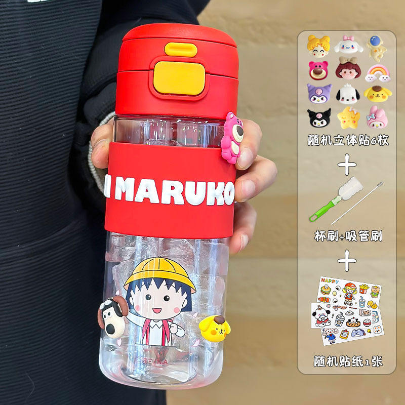 มารูโกะ-ชาน สติกเกอร์ 3D อุปกรณ์ทำความสะอาด สติกเกอร์ลายการ์ตูน