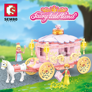 Sembo DIY Educational Bricks Kit 1816 Blocks for Girls Fairy <strong>Tale</strong> Land &amp; Romance Wagon Building Sets Model <strong>Toy</strong> for Children - Product Image 2
