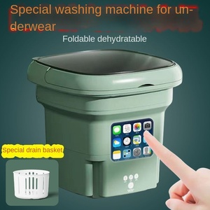 Student Mini Small <strong>Automatic</strong> Folding Washing Machine Cleaning Underwear Sock Washing Machine Washing Dual-<strong>Use</strong> Fabulous Laundry M - Product Image 2