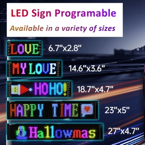Flexible Led Car Panel Usb 5V Bluetooth Pantalla Led Programable Patrón de texto Control remoto Pantalla Led - Product Image 3