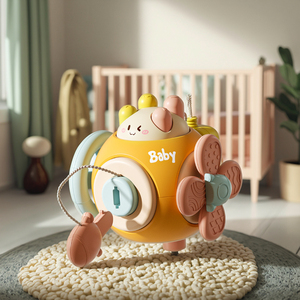 6-in-1 yeni stil karikatür tavşan meşgul topu Montessori çok fonksiyonlu eğitici oyuncak kids 'plastik Hexahedron el kavrama oyuncak - Product Image 6