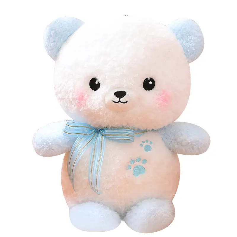 Cartoon Cute Peach Bear Doll Winter Bear Plush Stuffed Animal Toy Girl Sleeping Doll for Gift Wholesale