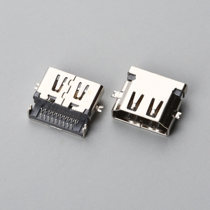 印刷电路板HDMI母插座连接器端口SMT 19p反向DIP H2.27 BHDF19B3N1285 - Product Image 1