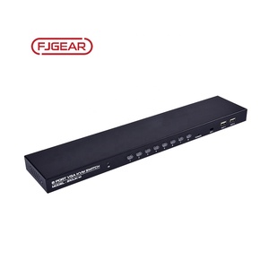 FJ-810UK-M Fjgear 8 יציאות vga <span class=keywords><strong>kvm</strong></span> מתג USB2.0 1920*1080 8 מחשבים מארחים משותפים צג ועכבר חבר והפעל
