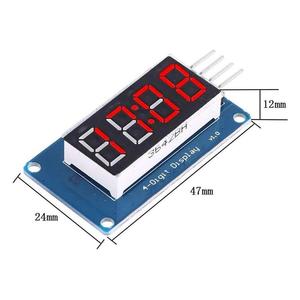 TM1637 modulo Display a LED per 7 segmento 4 bit 0.36 pollici orologio anodo rosso tubo digitale quattro Driver seriale Board Pack - Product Image 1