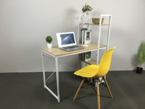 Escritorio de oficina con estantería Mesa de estudio conveniente para el hogar o el trabajo con computadora estacionaria - Product Image 5