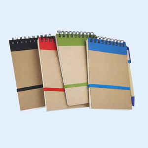 Small MOQ Recycled Kraft Pocket Size Mini <strong>Notepad</strong> Hand <strong>Notebook</strong> Spiral <strong>Notepad</strong> With Pen - Product Image 2