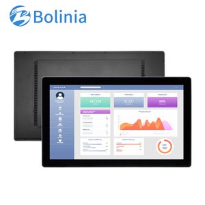 PC de panel industrial de 18,5/19/19 pulgadas con pantalla táctil de aluminio sin ventilador impermeable IP65 computadora integrada de pared en stock - Product Image 1