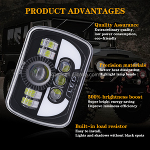 7 inch vuông <span class=keywords><strong>LED</strong></span> tự động làm việc ánh sáng đèn pha 9V-36V 3030 Chip công suất cao Diecast Nhôm Nhà ở tại chỗ/lũ chùm ánh sáng - Product Image 2