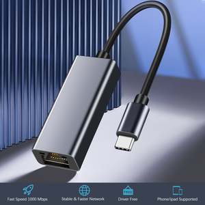 Gigabit ağ bağlantı noktası 1000mbps USB Ethernet USB-C To RJ45 Lan MacBook adaptörü tip C ağ kartı USB Ethernet - Product Image 3
