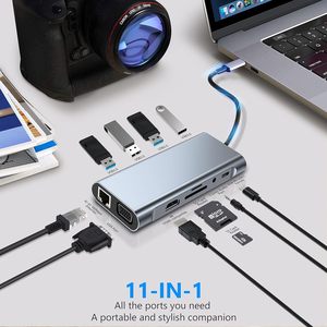 1 Usb-c 3.0 içinde kart okuyucu <span class=keywords><strong>11</strong></span> ile daha büyük stok Usb c Hub Hub adaptörü