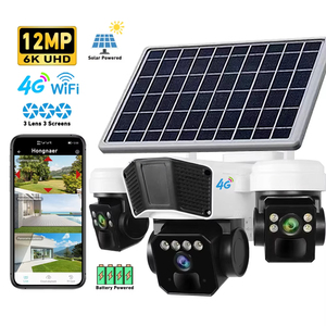 Certafina 4G güneş kamera 12MP 4G SIM kart ağ 3 Lens ekran 6K HD akıllı ev güvenlik koruma kapalı devre kameralar Video - Product Image 4