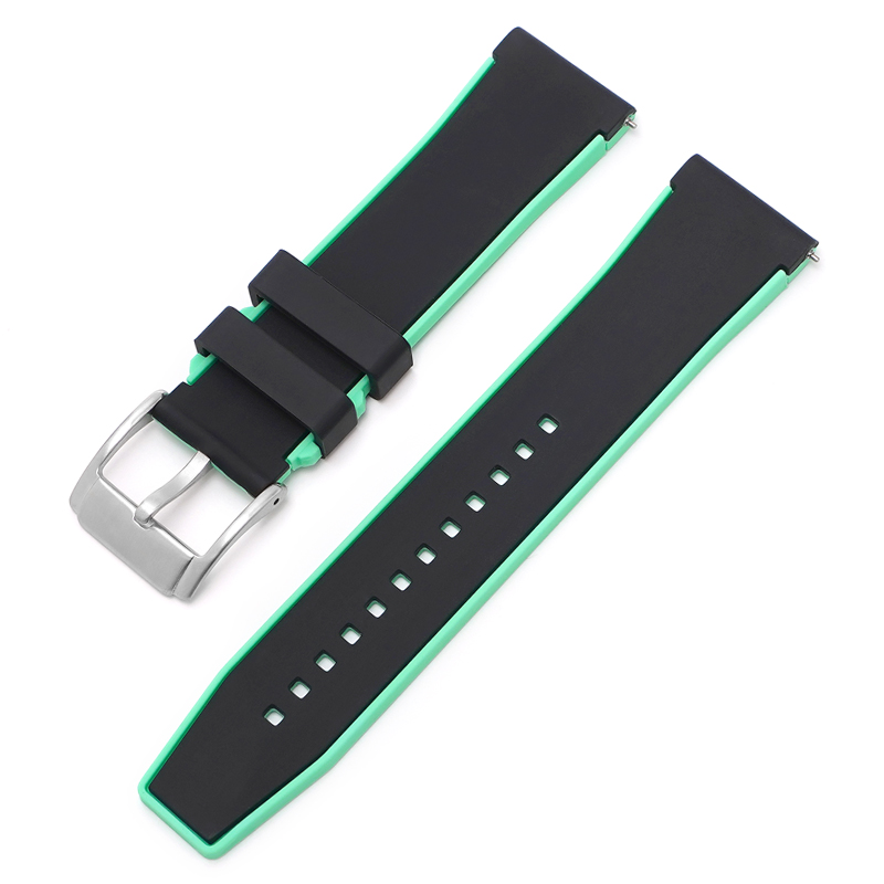 Noir et cyan + boucle argentée