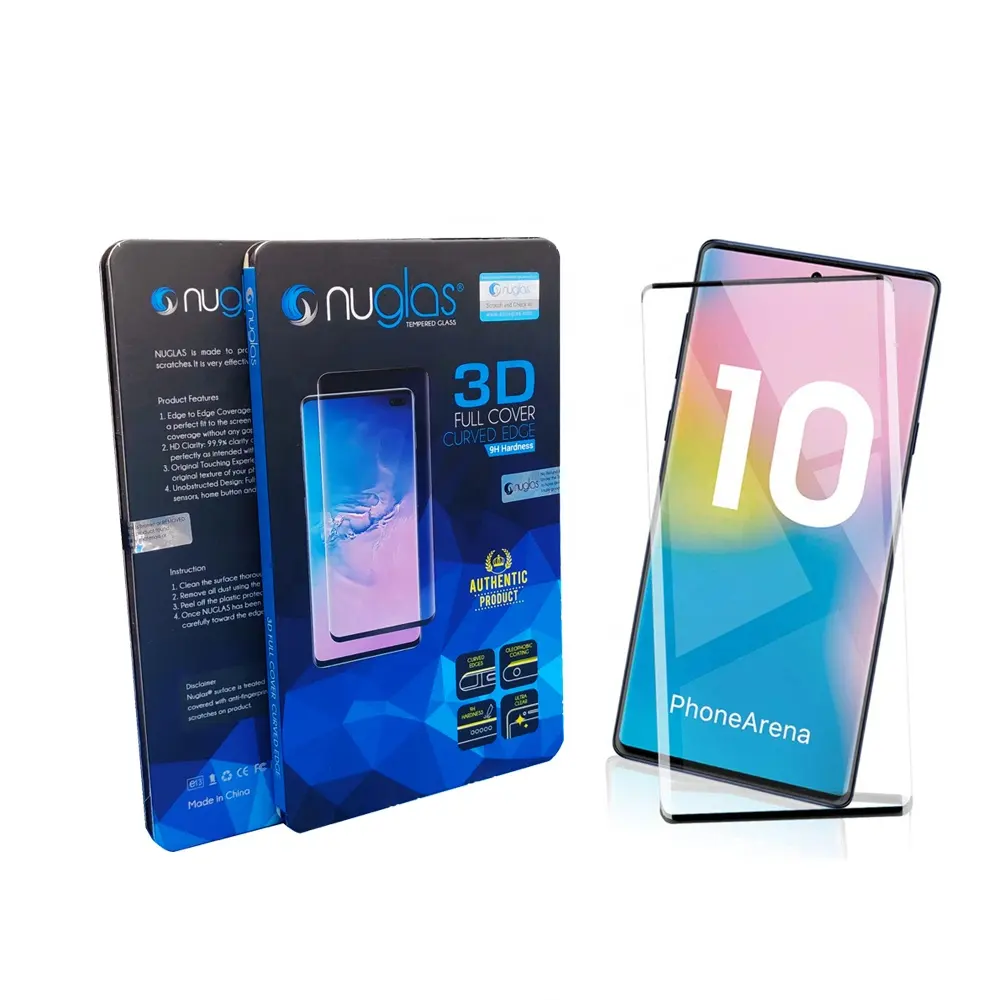 ป้องกันหน้าจอ5DสำหรับSamsung Note 10ป้องกันกระจก3DสำหรับSamsung Note 10สำหรับGalaxy Note 10