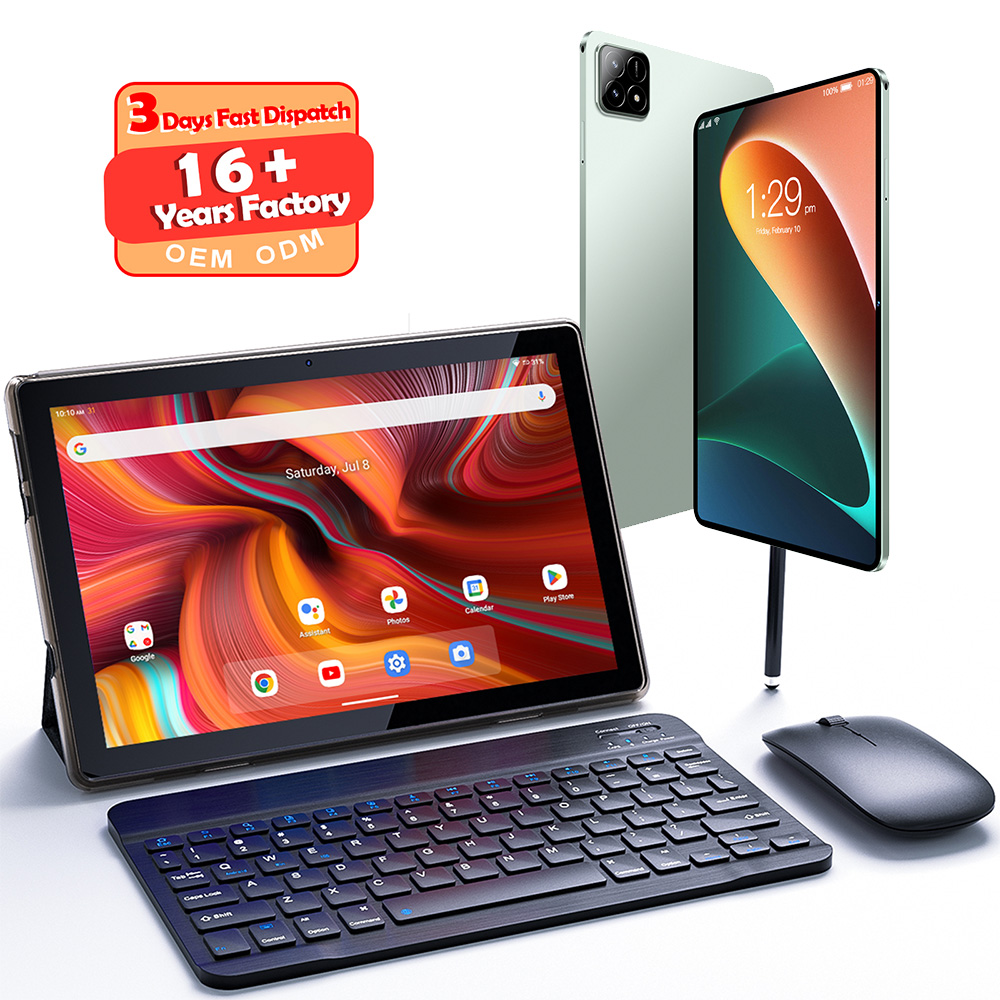 tablet pc black coor with keyboard mouse pen accessories