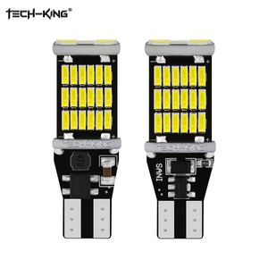 TECH-KING自動車およびオートバイのハイパワーT1512v-24vLedライトW16W4014 45smd LedT15イエローホワイトレッドSX279反転ライト - Product Image 2