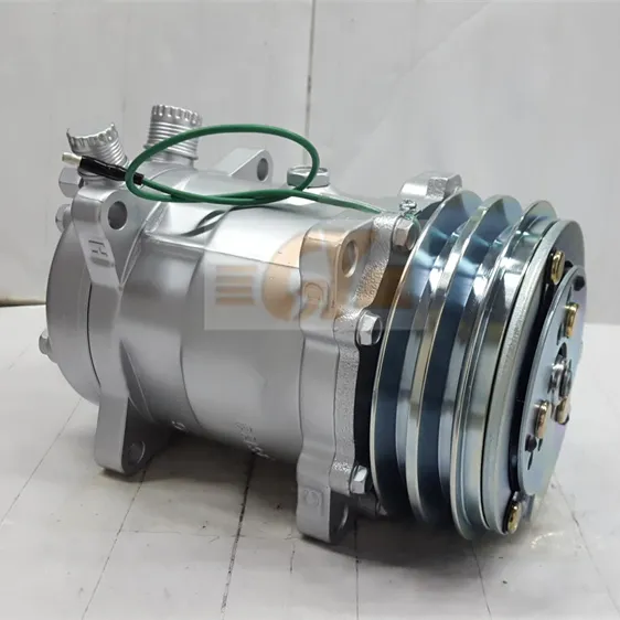 Sd508 5h14 Compressor 12V / 24V 2 Groove V Blet Katrol Tractor Graafmachine Zware Vrachtwagen Airconditioning Universeel