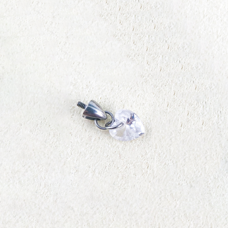 White Heart shape ornament head