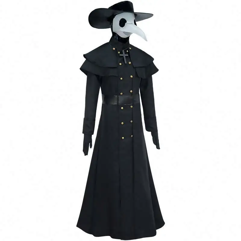 Adult Ant-man Plague Black Halloween Horror Doctor Crow Beak Doctor Cosplay Costume Medieval Steampunk Halloween Polyester Suits