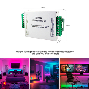 DC12V 24V 15A 5-канальный PWM RGBCT WW светодиодный ретранслятор усилитель пульт дистанционного управления для RGBWW света - Product Image 2