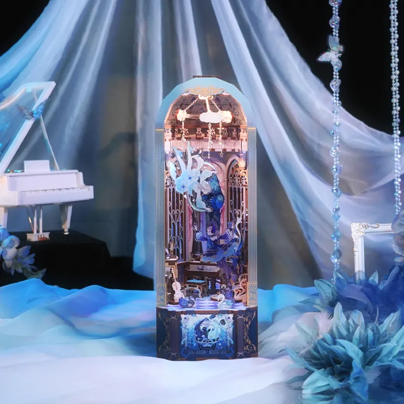 Tonecheer cigno sogno creativo carillon fermalibri Multi-funzionale assemblaggio giocattolo Design estetico balletto cigno