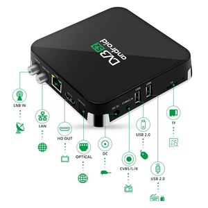 最新のAmlogic S905X3 4 32GB Android DVBS2ハイブリッドOTTTVボックスAndroidハイブリッドDVBS2衛星放送受信機 - Product Image 3