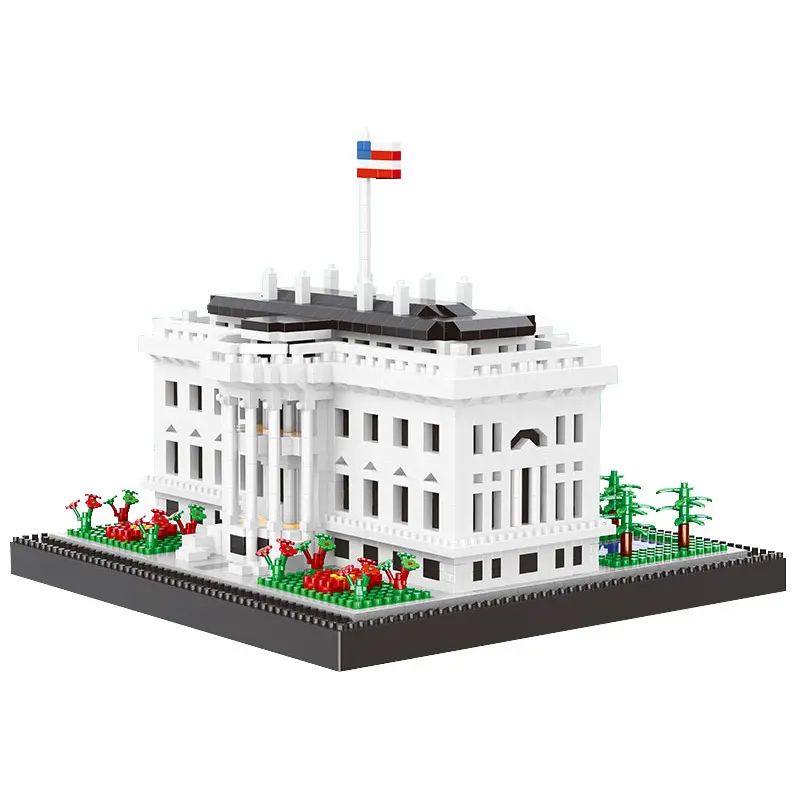 Balody American White House Building Blocks Toys Block Industry Build Diamond Construction Bricks Toy For Children