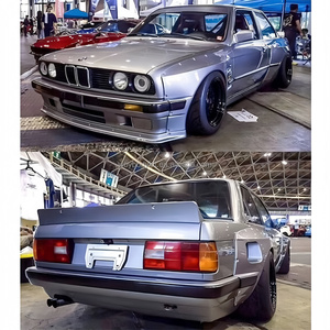 BMW M3 E30 yükseltme RB tarzı geniş gövde kiti ön difüzör fender yan etekler gövde spoiler tampon - Product Image 2