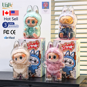Crystal Plastic PVC Material Labubu Doll Transparent Protective Cover V1 V2 <strong>V3</strong> Protective Cover Dust Bag Doll Storage Box - Product Image 1