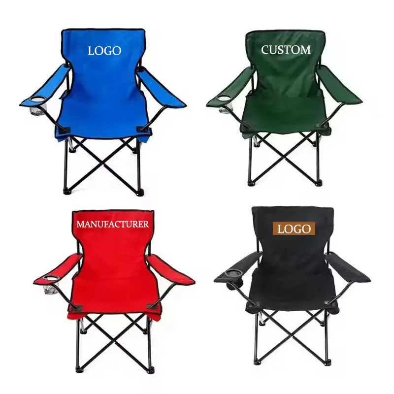 Gran oferta, silla plegable portátil para acampar, logotipo personalizado, sillas de playa plegables de aluminio