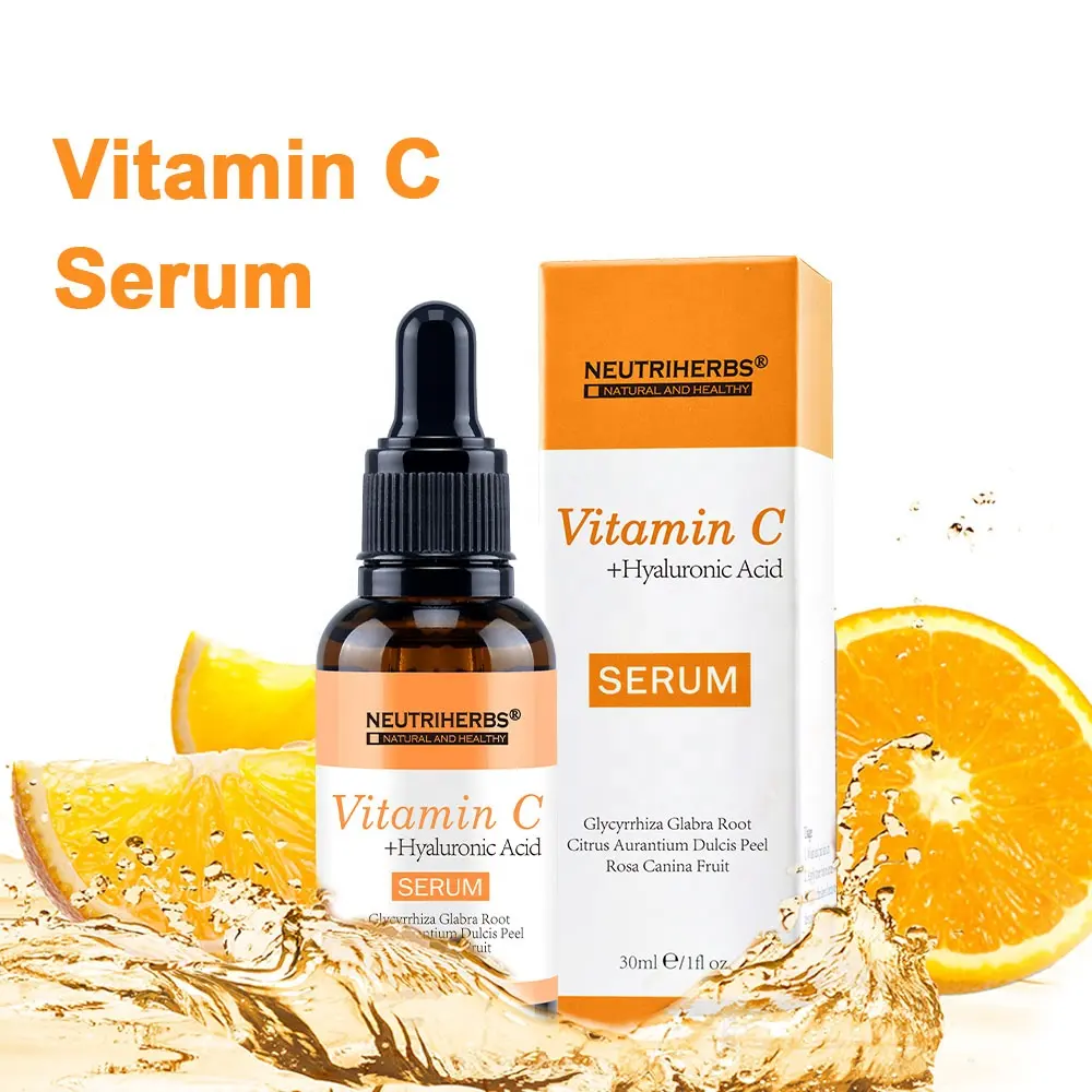 Neutriherbs Private Label vitamina C cura della pelle acido ialuronico sbiancamento Anti invecchiamento viso vitamina C siero