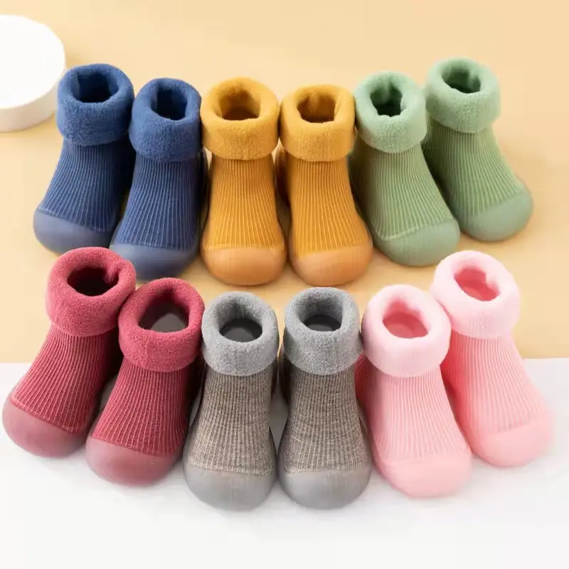 Calcetines antideslizantes con suela de goma para bebé, para invierno